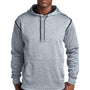 Sport-Tek Mens Tech Moisture Wicking Fleece Hooded Sweatshirt Hoodie - Heather Grey/Black