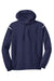 Sport-Tek F246 Mens Tech Moisture Wicking Fleece Hooded Sweatshirt Hoodie True Navy Blue/White Flat Front