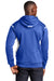 Sport-Tek F246 Mens Tech Moisture Wicking Fleece Hooded Sweatshirt Hoodie True Royal Blue/White Model Back