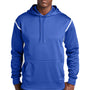 Sport-Tek Mens Tech Moisture Wicking Fleece Hooded Sweatshirt Hoodie - True Royal Blue/White