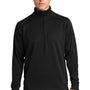 Sport-Tek Mens Tech Moisture Wicking Fleece 1/4 Zip Sweatshirt - Black