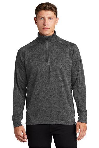 Sport-Tek F247 Mens Tech Moisture Wicking Fleece 1/4 Zip Sweatshirt Heather Graphite Grey Model Front