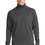 Sport-Tek Mens Tech Moisture Wicking Fleece 1/4 Zip Sweatshirt - Heather Graphite Grey