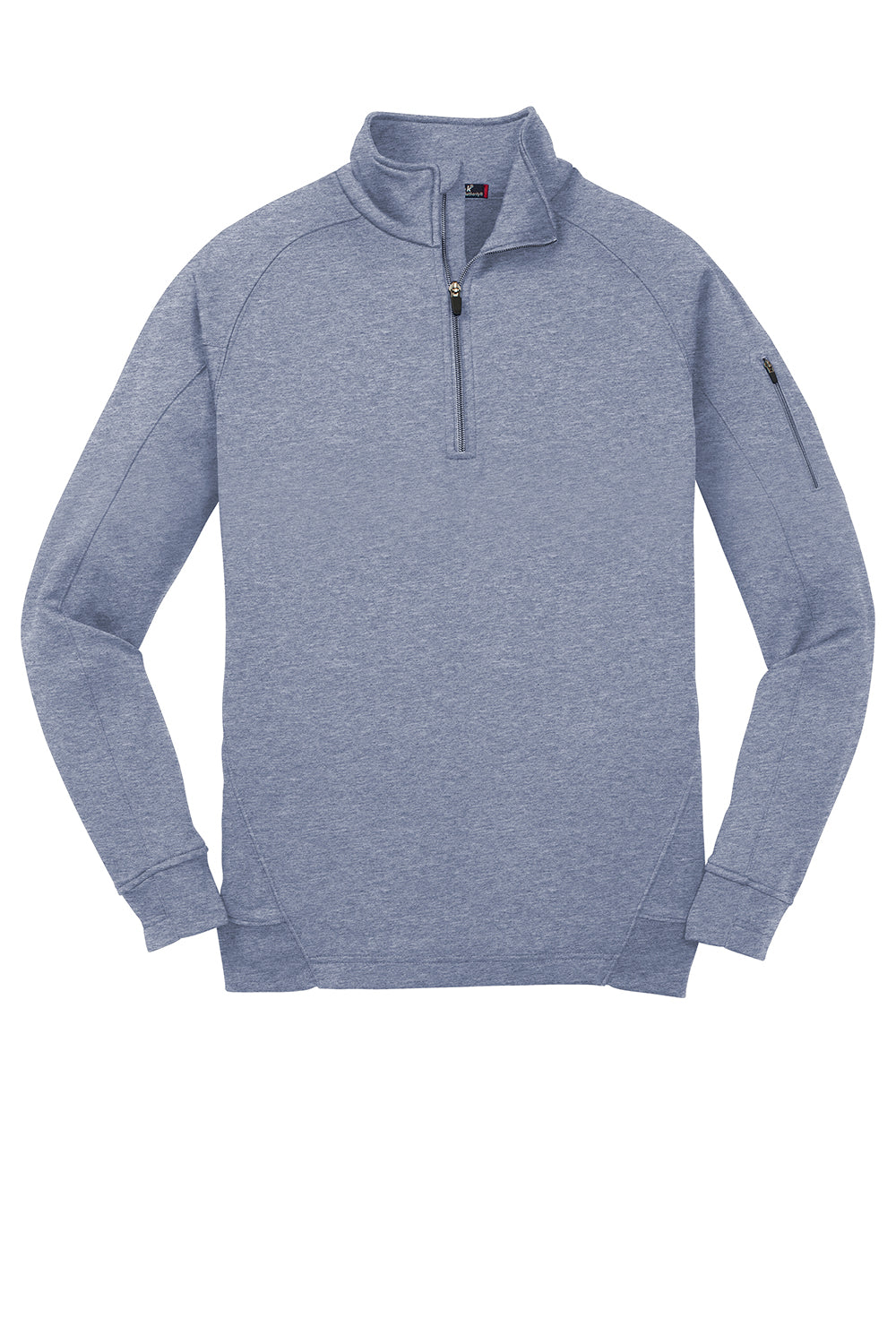 Sport-Tek F247 Mens Tech Moisture Wicking Fleece 1/4 Zip Sweatshirt Heather Grey Flat Front