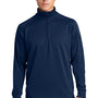 Sport-Tek Mens Tech Moisture Wicking Fleece 1/4 Zip Sweatshirt - True Navy Blue