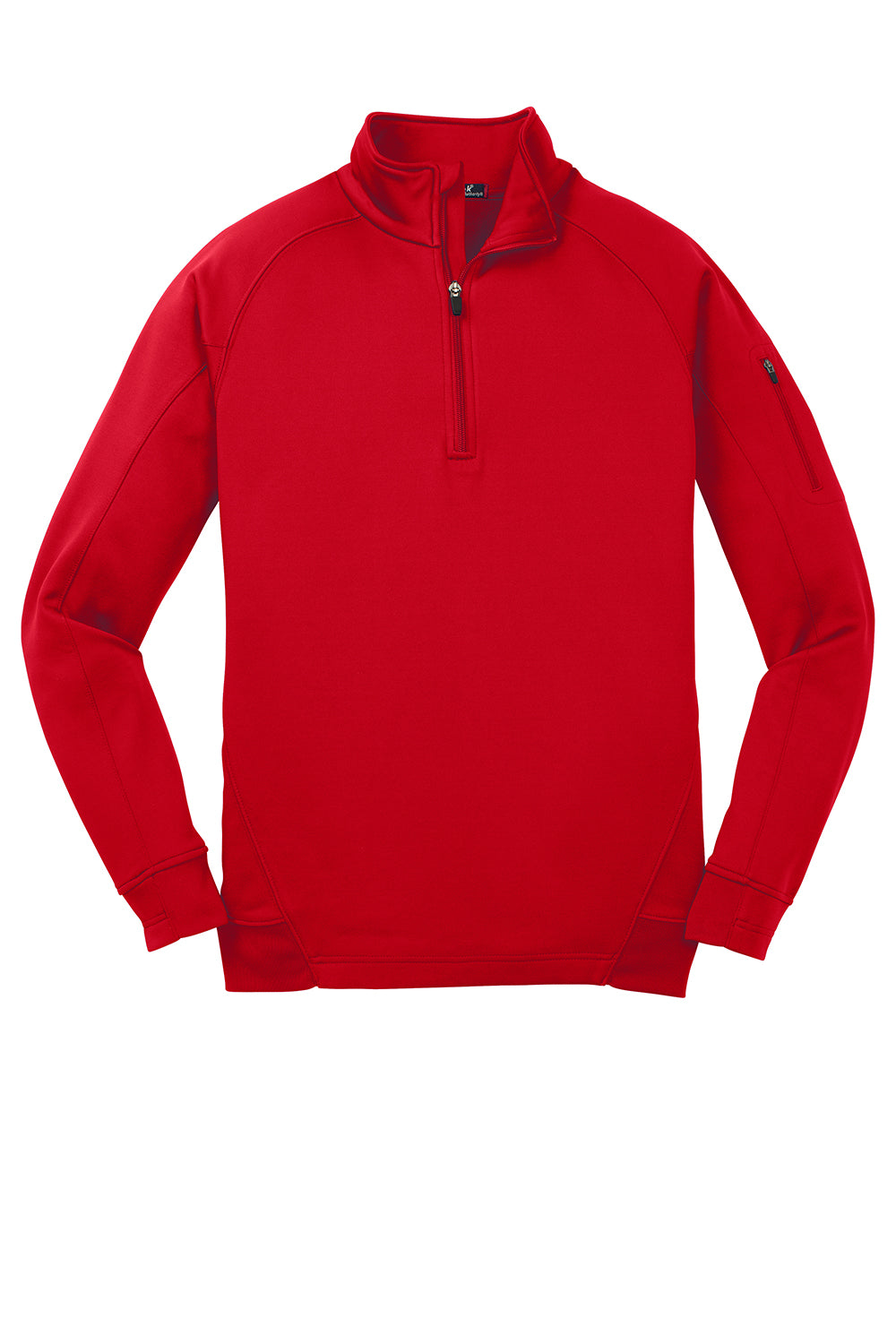 Sport-Tek F247 Mens Tech Moisture Wicking Fleece 1/4 Zip Sweatshirt True Red Flat Front