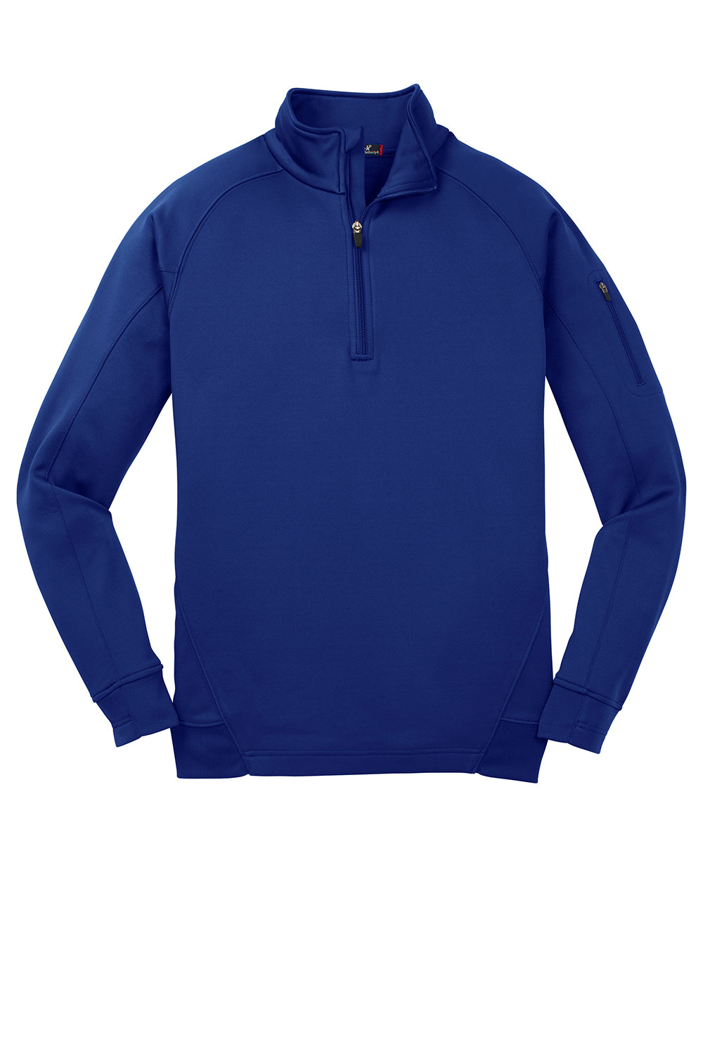 Sport-Tek F247 Mens Tech Moisture Wicking Fleece 1/4 Zip Sweatshirt True Royal Blue Flat Front