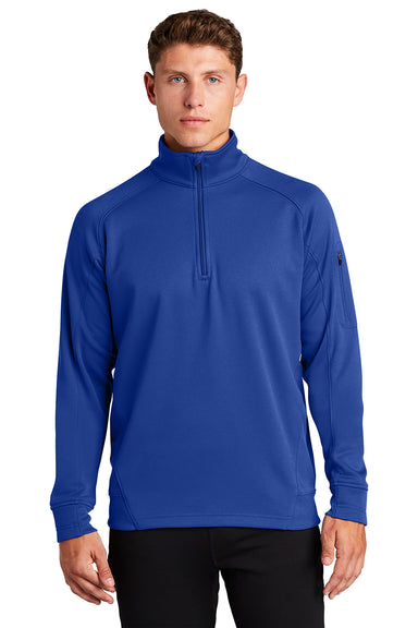 Sport-Tek F247 Mens Tech Moisture Wicking Fleece 1/4 Zip Sweatshirt True Royal Blue Model Front