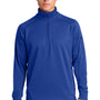 Sport-Tek Mens Tech Moisture Wicking Fleece 1/4 Zip Sweatshirt - True Royal Blue