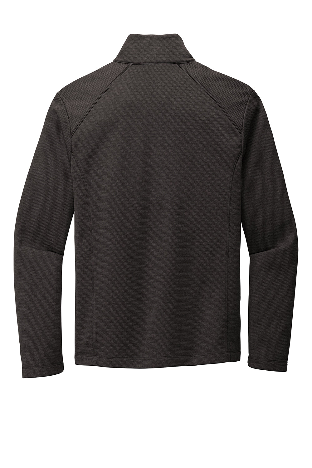 Port Authority F248 Mens Diamond Fleece 1/4 Zip Sweatshirt Heather Dark Charcoal Grey Flat Back