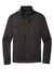 Port Authority F248 Mens Diamond Fleece 1/4 Zip Sweatshirt Heather Dark Charcoal Grey Flat Front