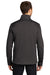 Port Authority F248 Mens Diamond Fleece 1/4 Zip Sweatshirt Heather Dark Charcoal Grey Model Back