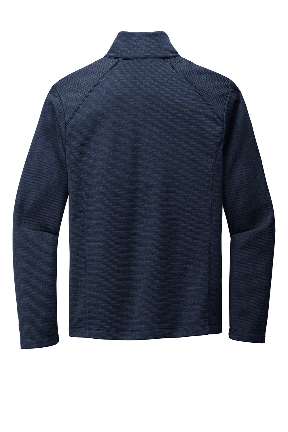 Port Authority F248 Mens Diamond Fleece 1/4 Zip Sweatshirt Heather Dress Blue Navy Flat Back