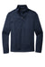 Port Authority F248 Mens Diamond Fleece 1/4 Zip Sweatshirt Heather Dress Blue Navy Flat Front