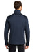 Port Authority F248 Mens Diamond Fleece 1/4 Zip Sweatshirt Heather Dress Blue Navy Model Back