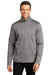 Port Authority F248 Mens Diamond Fleece 1/4 Zip Sweatshirt Heather Gusty Grey Model Front