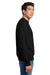 Hanes F260 Mens Ultimate Cotton PrintPro XP Pill Resistant Crewneck Sweatshirt Black Model Side