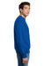 Hanes F260 Mens Ultimate Cotton PrintPro XP Pill Resistant Crewneck Sweatshirt Deep Royal Blue Model Side