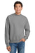 Hanes F260 Mens Ultimate Cotton PrintPro XP Pill Resistant Crewneck Sweatshirt Light Steel Grey Model Front