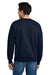 Hanes F260 Mens Ultimate Cotton PrintPro XP Pill Resistant Crewneck Sweatshirt Navy Blue Model Back