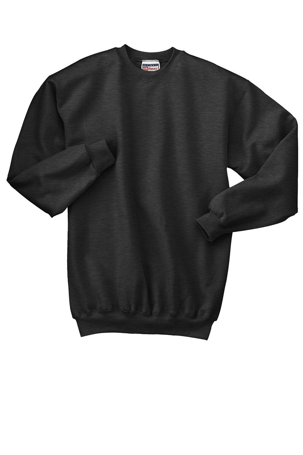 Hanes F260 Mens Ultimate Cotton PrintPro XP Pill Resistant Crewneck Sweatshirt Heather Charcoal Grey Flat Front