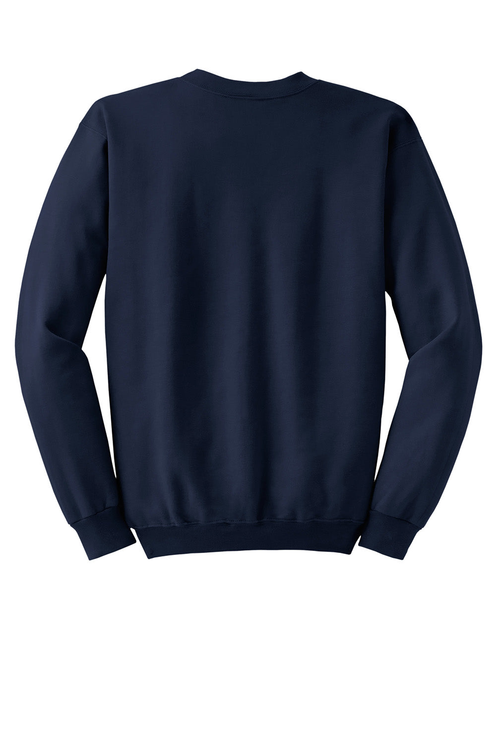 Hanes F260 Mens Ultimate Cotton PrintPro XP Pill Resistant Crewneck Sweatshirt Navy Blue Flat Back