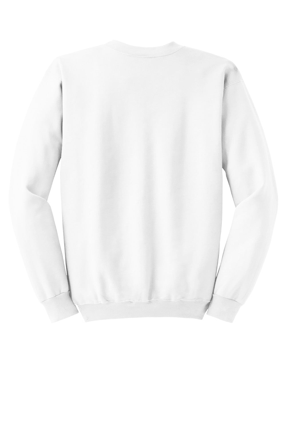 Hanes F260 Mens Ultimate Cotton PrintPro XP Pill Resistant Crewneck Sweatshirt White Flat Back