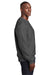 Sport-Tek F280 Mens Fleece Crewneck Sweatshirt Heather Graphite Grey Model Side