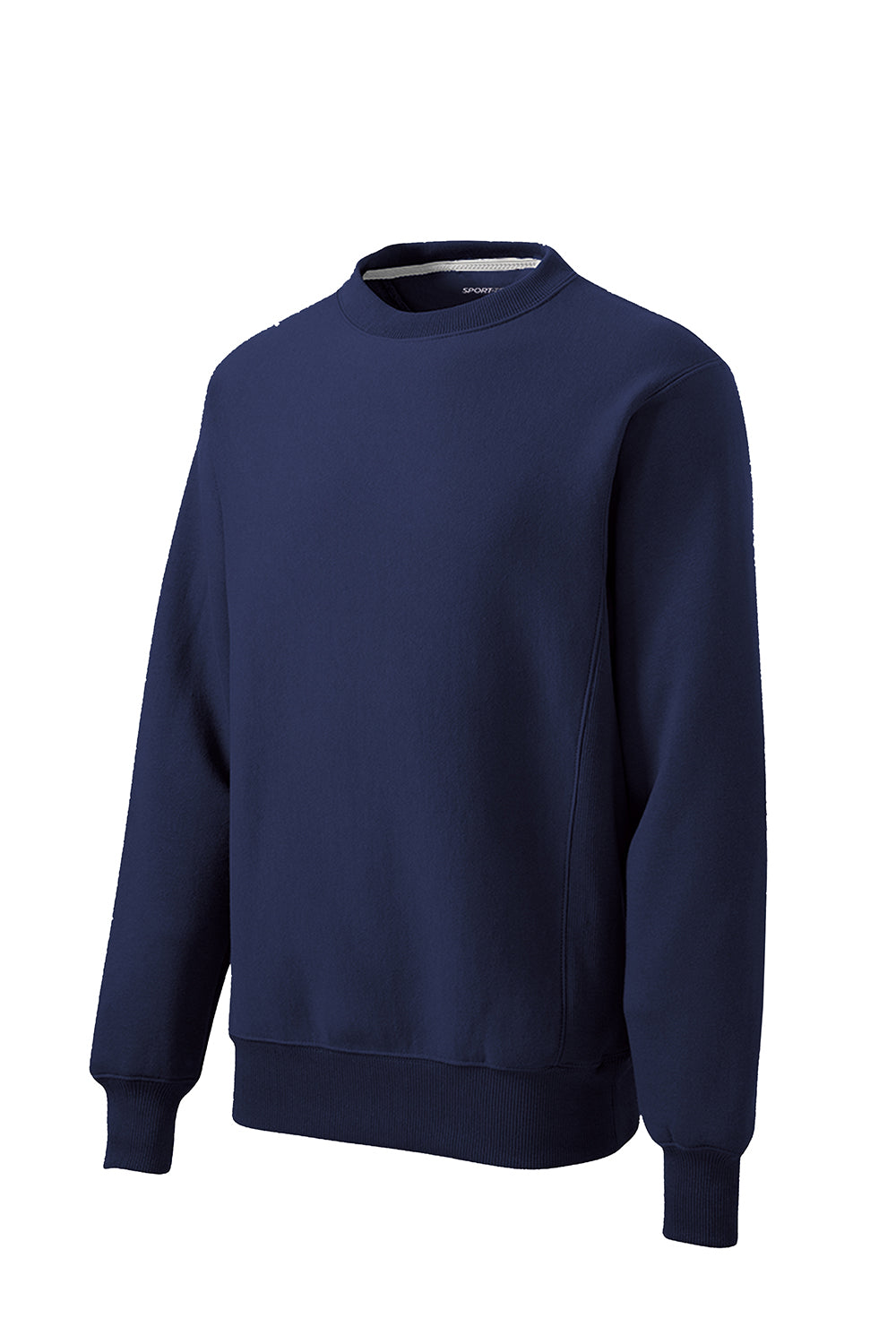 Sport-Tek F280 Mens Fleece Crewneck Sweatshirt True Navy Blue Flat Front