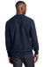 Sport-Tek F280 Mens Fleece Crewneck Sweatshirt True Navy Blue Model Back