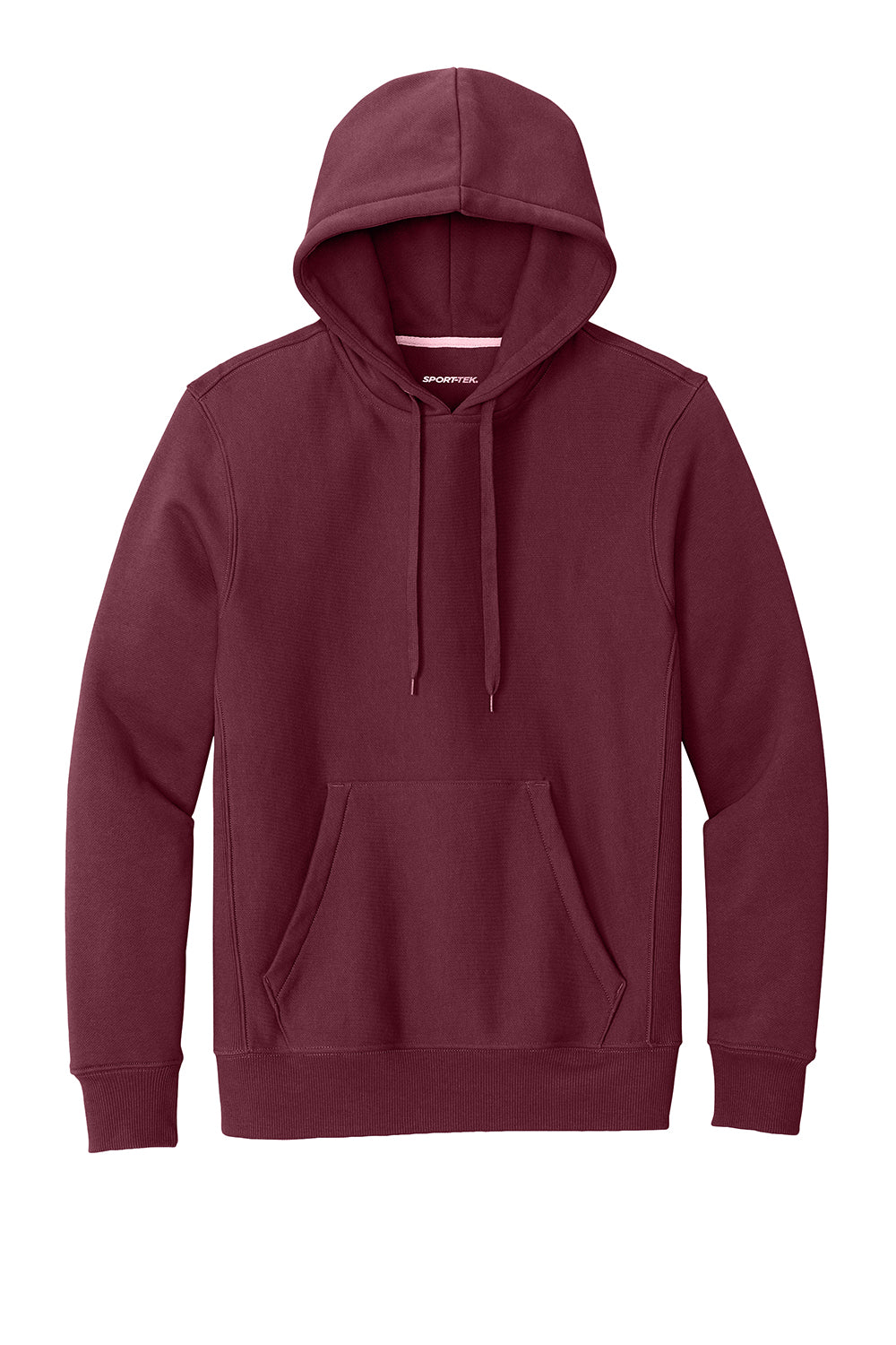 Sport-Tek F281 Mens Fleece Hooded Sweatshirt Hoodie Maroon Flat Front