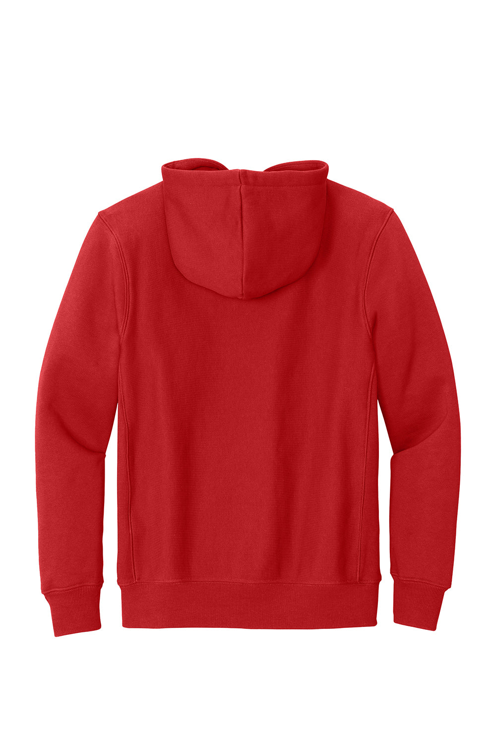 Sport-Tek F281 Mens Fleece Hooded Sweatshirt Hoodie Red Flat Back