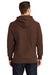 Sport-Tek F281 Mens Fleece Hooded Sweatshirt Hoodie Brown Model Back