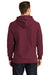 Sport-Tek F281 Mens Fleece Hooded Sweatshirt Hoodie Maroon Model Back