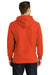 Sport-Tek F281 Mens Fleece Hooded Sweatshirt Hoodie Orange Model Back