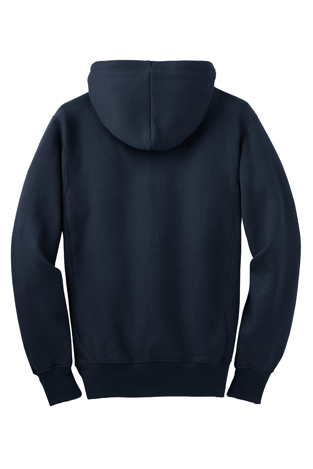 Sport-Tek F282 Mens Fleece Full Zip Hooded Sweatshirt Hoodie True Navy Blue Flat Back