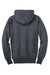 Sport-Tek F282 Mens Fleece Full Zip Hooded Sweatshirt Hoodie Heather Graphite Grey Flat Back