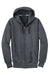 Sport-Tek F282 Mens Fleece Full Zip Hooded Sweatshirt Hoodie Heather Graphite Grey Flat Front