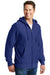 Sport-Tek F282 Mens Fleece Full Zip Hooded Sweatshirt Hoodie Royal Blue Model 3q