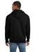 Hanes F283/F280 Mens Ultimate Cotton PrintPro XP Pill Resistant Full Zip Hooded Sweatshirt Hoodie w/ Pockets Black Model Back