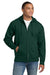 Hanes F283/F280 Mens Ultimate Cotton PrintPro XP Pill Resistant Full Zip Hooded Sweatshirt Hoodie w/ Pockets Deep Forest Green Model Front