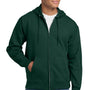 Hanes Mens Ultimate Cotton PrintPro XP Pill Resistant Full Zip Hooded Sweatshirt Hoodie w/ Pockets - Deep Forest Green