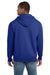 Hanes F283/F280 Mens Ultimate Cotton PrintPro XP Pill Resistant Full Zip Hooded Sweatshirt Hoodie w/ Pockets Deep Royal Blue Model Back