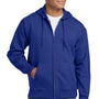 Hanes Mens Ultimate Cotton PrintPro XP Pill Resistant Full Zip Hooded Sweatshirt Hoodie w/ Pockets - Deep Royal Blue