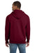 Hanes F283/F280 Mens Ultimate Cotton PrintPro XP Pill Resistant Full Zip Hooded Sweatshirt Hoodie w/ Pockets Maroon Model Back