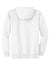 Hanes F283/F280 Mens Ultimate Cotton PrintPro XP Pill Resistant Full Zip Hooded Sweatshirt Hoodie w/ Pockets White Flat Back