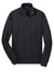 Port Authority F295 Mens Slub Fleece 1/4 Zip Sweatshirt Black Flat Front