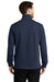 Port Authority F295 Mens Slub Fleece 1/4 Zip Sweatshirt Navy Blue Model Back