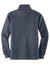 Port Authority F295 Mens Slub Fleece 1/4 Zip Sweatshirt Slate Grey Flat Back