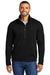 Port Authority F426 Mens Arc Sweater Fleece 1/4 Zip Jacket Deep Black Model Front